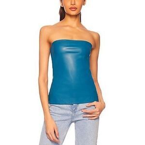Susana Monaco Faux Leather Tube Top NEW